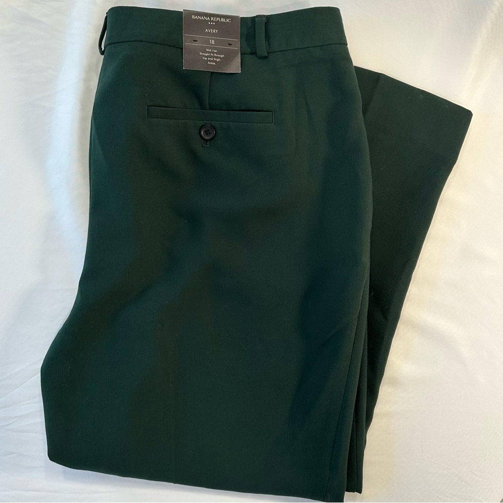 Banana Republic Ankle Pants, Dark Green, Size 18